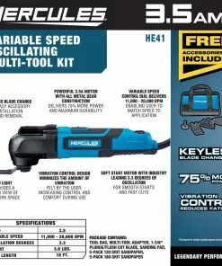 HERCULES 3.5 Amp Variable Speed Oscillating Multi-Tool -Cheap Hercules Store 56214 W2SS