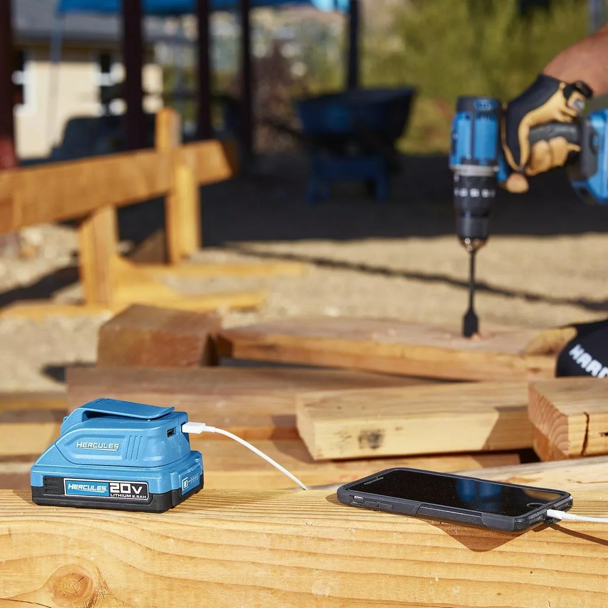 HERCULES 20V Lithium-Ion USB Power Source Battery Adapter – Tool Only 10 HERCULES 20V Lithium-Ion USB Power Source Battery Adapter – Tool Only - Image 8