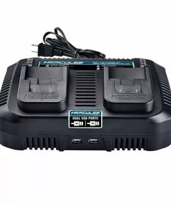 HERCULES 20V/12V Lithium-Ion Multi-Voltage Dual Port Fast Charger with Dual USB -Cheap Hercules Store 56224 W5