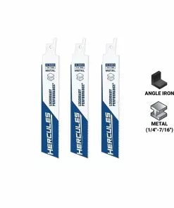 HERCULES 6 in. 14 TPI Bi-Metal Reciprocating Saw Blades, 3 Pk. 10 HERCULES 6 in. 14 TPI Bi-Metal Reciprocating Saw Blades, 3 Pk. -Cheap Hercules Store 56484 W21