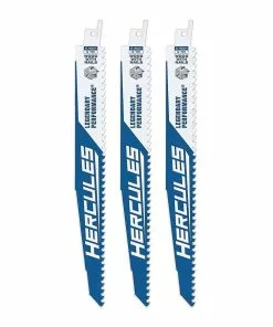 HERCULES 9 in. 5 TPI Demo Duty Bi-Metal Reciprocating Saw Blades, 3 Pk.