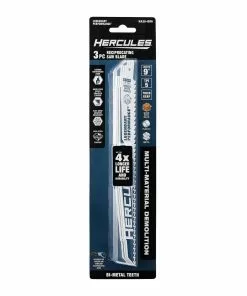 HERCULES 9 in. 5 TPI Demo Duty Bi-Metal Reciprocating Saw Blades, 3 Pk. -Cheap Hercules Store 56485 W4