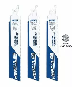 HERCULES 6 in. 18 TPI Bi-Metal Reciprocating Saw Blades, 3 Pk. -Cheap Hercules Store 56486 W21