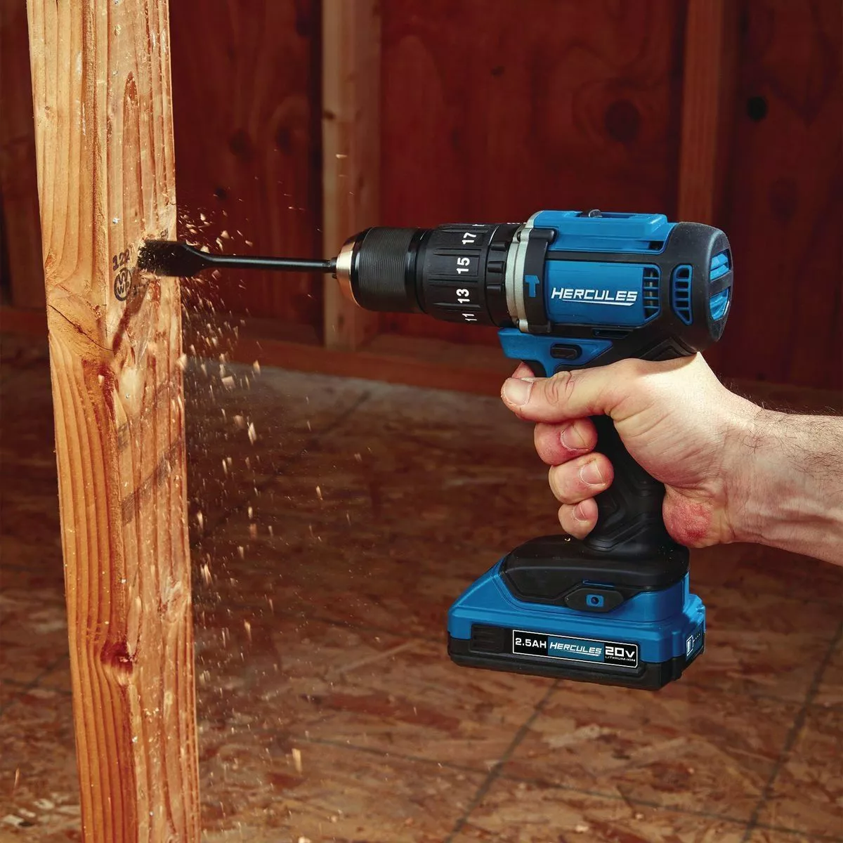 HERCULES 20V Cordless 1/2 in. Compact Variable Speed Hammer Drill/Driver - Tool Only 11 HERCULES 20V Cordless 1/2 in. Compact Variable Speed Hammer Drill/Driver - Tool Only - Image 10
