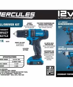 HERCULES 12V Cordless 3/8 in. Compact Drill/Driver - Tool Only -Cheap Hercules Store 56563 W8 1