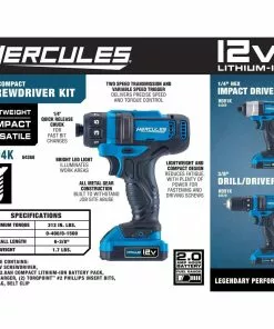 HERCULES 12V Cordless 1/4 in. Hex Compact Screwdriver - Tool Only -Cheap Hercules Store 56564 W8
