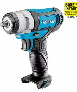 HERCULES 12V Cordless 3/8 in. Compact Impact Wrench, Blue - Tool Only