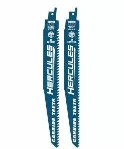 HERCULES 9 in. Carbide Reciprocating Saw Blades, 2 Pk.