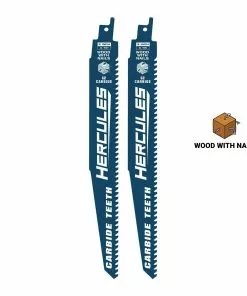 HERCULES 9 in. Carbide Reciprocating Saw Blades, 2 Pk. 7 HERCULES 9 in. Carbide Reciprocating Saw Blades, 2 Pk. -Cheap Hercules Store 56900 W21