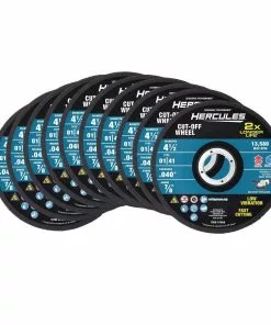 HERCULES 4-1/2 in. x .040 in. x 7/8 in. Type 01/41 Metal Cut-off Wheel 10 Pk.