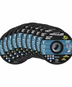 HERCULES 5 in. x 1/16 in. x 7/8 in. Type 01/41 Metal Cut-off Wheel 10 Pk.