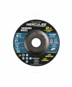 HERCULES 4-1/2 in. x 1/4 in. x 7/8 in. Type 27 Metal Grinding Wheel