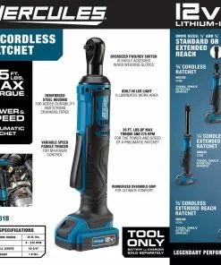 HERCULES 12V Cordless 1/4 in. Ratchet - Tool Only -Cheap Hercules Store 57248 W2SS