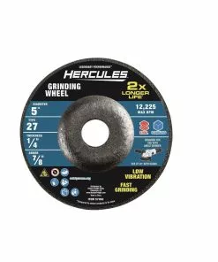 HERCULES 5 in. x 1/4 in. x 7/8 in. Type 27 Metal Grinding Wheel
