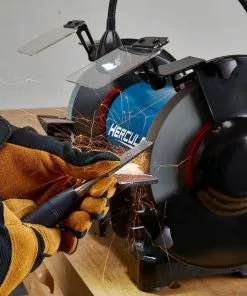 HERCULES 8 in. Variable Speed Bench Grinder with LED Worklight -Cheap Hercules Store 57285 W12