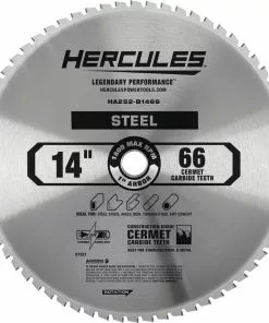 HERCULES 14 in., 66T Cermet Carbide Circular Saw Blade for Metal Cutting Saws with 1 in. Arbor