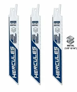 HERCULES 6 in. 24 TPI Bi-Metal Reciprocating Saw Blades, 3 Pk. -Cheap Hercules Store 57353 W21