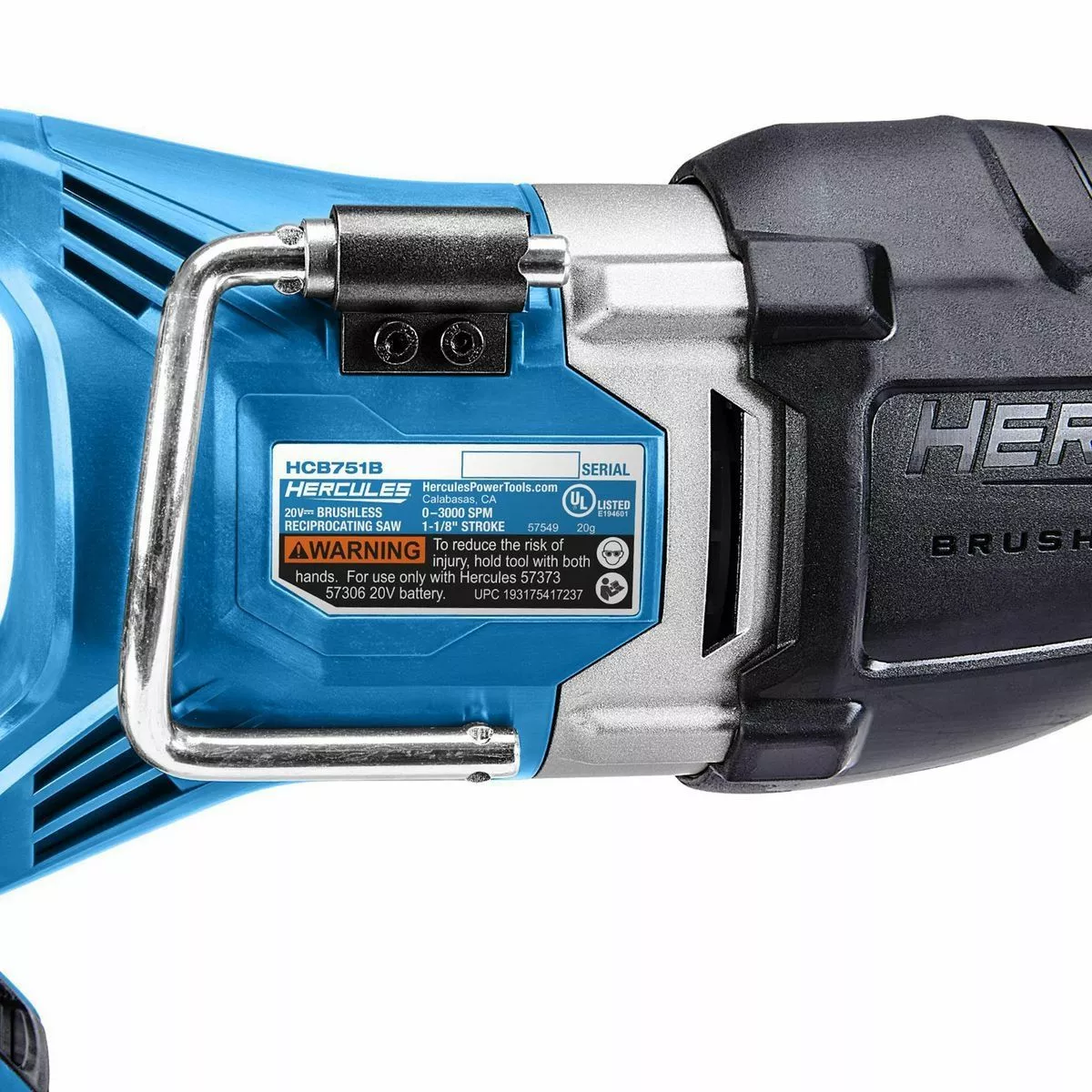 HERCULES 20V Brushless Cordless Reciprocating Saw - Tool Only 9 HERCULES 20V Brushless Cordless Reciprocating Saw - Tool Only - Image 7