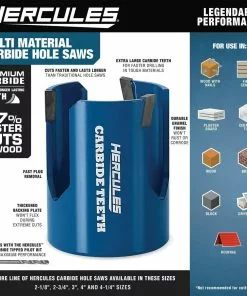 HERCULES 2-3/4 in. Multi-Material Carbide Hole Saw -Cheap Hercules Store 58094 W2SS