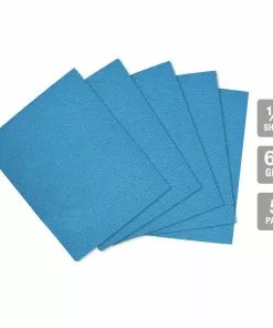 HERCULES 4-1/2 in. x 5-1/2 in. 80 Grit 1/4 Sheet Sandpaper with Ceramic Alumina Grain, 5 Pk. -Cheap Hercules Store 58133 W21