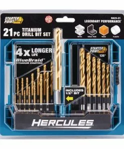 HERCULES Hercules Titanium Drill Bit Set, 21 Piece -Cheap Hercules Store 63384 W5