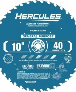 HERCULES 10 in., 40T General Purpose Miter and Table Saw Blade