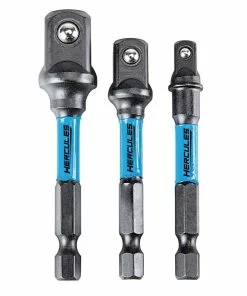 HERCULES Impact Rated Hex Shank Socket Driver Set, 3 Pk.