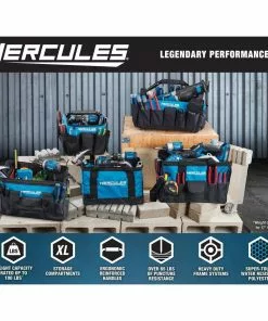 HERCULES 18 in. Tool Bag with 28 Pockets -Cheap Hercules Store 64661 W2
