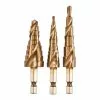 HERCULES Cobalt Steel Step Drill Bit Set, 3 Pc. -Cheap Hercules Store 64672 I