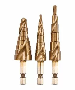 HERCULES Cobalt Steel Step Drill Bit Set, 3 Pc.