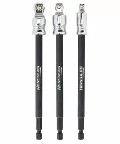HERCULES 6 in. Impact Rated Wobble Socket Adapter Set, 3 Pc.
