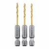 HERCULES 3/32 in. Impact Rated Hex Shank Titanium Drill Bit Set, 3 Piece -Cheap Hercules Store 64887 I