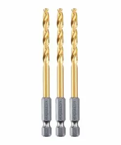 HERCULES 3/16 in. Impact Rated Hex Shank Titanium Drill Bit Set, 3 Piece