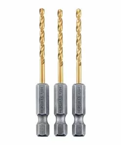 HERCULES 7/64 in. Impact Rated Hex Shank Titanium Drill Bit Set, 3 Piece