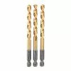 HERCULES 1/4 in. Impact Rated Hex Shank Titanium Drill Bit Set, 3 Piece -Cheap Hercules Store 64891 I