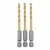 HERCULES 9/64 in. Impact Rated Hex Shank Titanium Drill Bit Set, 3 Piece -Cheap Hercules Store 64892 W3