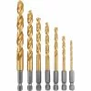 HERCULES Impact Rated Hex Shank Titanium Drill Bit Set, 7 Piece
