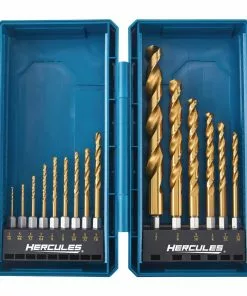 HERCULES Impact Rated Hex Shank Titanium Drill Bit Set 15 Piece
