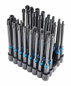 HERCULES 3 in. Impact Rated Black Oxide Security Bit Set, 33 Piece